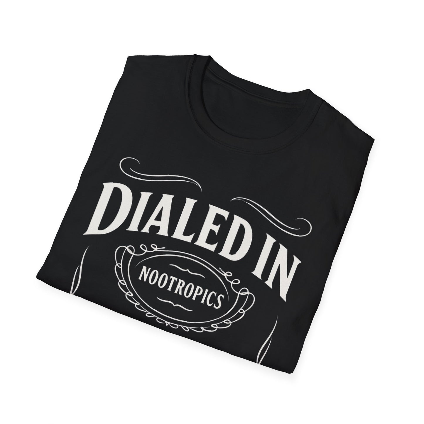 Dialed In Nootropics Unisex Softstyle T-Shirt, Casual Tee, Gift for Him, Car Enthusiast Shirt, NASCAR, Pit Crew, Racing