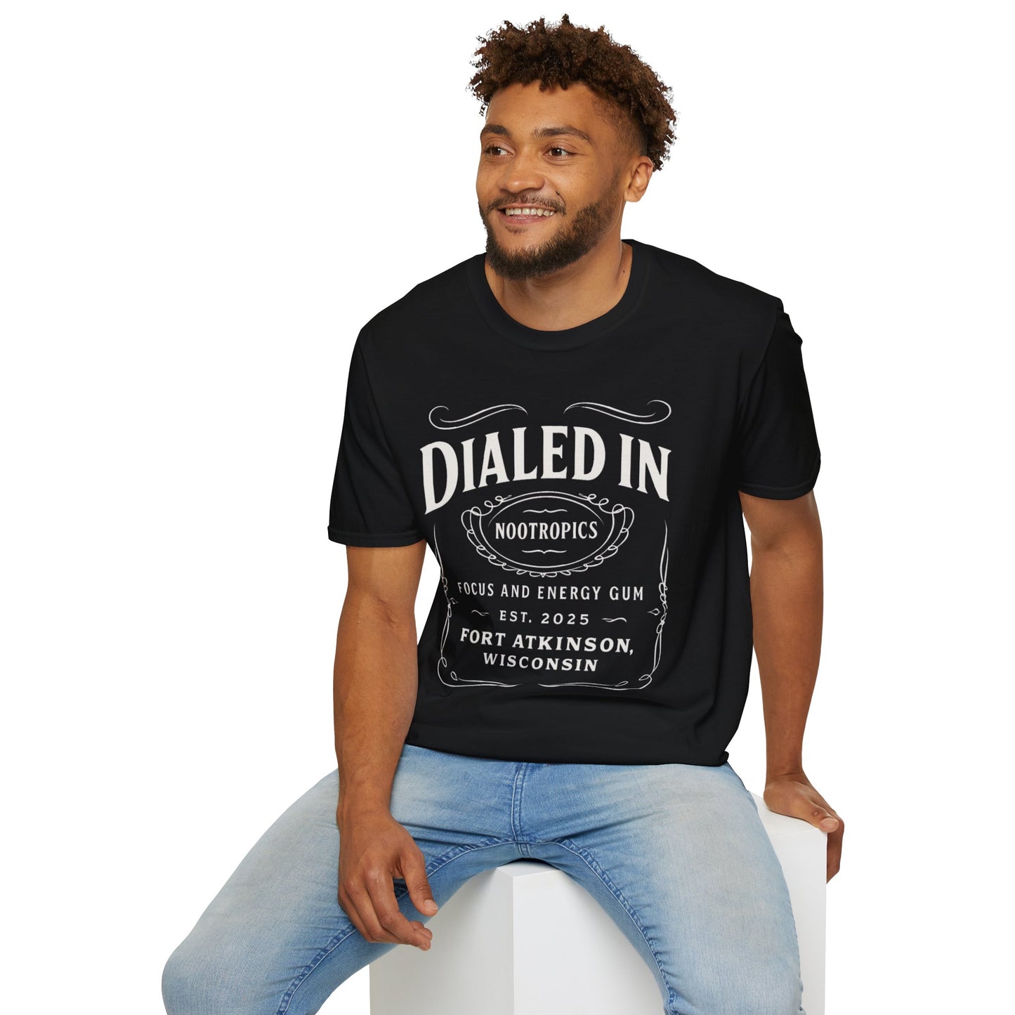 Dialed In Nootropics Unisex Softstyle T-Shirt, Casual Tee, Gift for Him, Car Enthusiast Shirt, NASCAR, Pit Crew, Racing