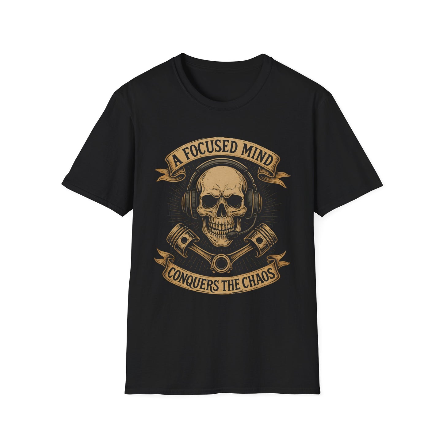 The Focused Mind Unisex Softstyle T-Shirt, Casual Tee, Gift for Him, Car Enthusiast Shirt, NASCAR, Pit Crew