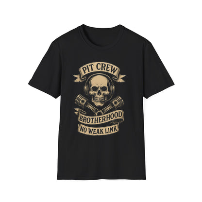 Brotherhood Mind Unisex Softstyle T-Shirt, Casual Tee, Gift for Him, Car Enthusiast Shirt, NASCAR, Pit Crew