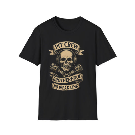 Brotherhood Mind Unisex Softstyle T-Shirt, Casual Tee, Gift for Him, Car Enthusiast Shirt, NASCAR, Pit Crew