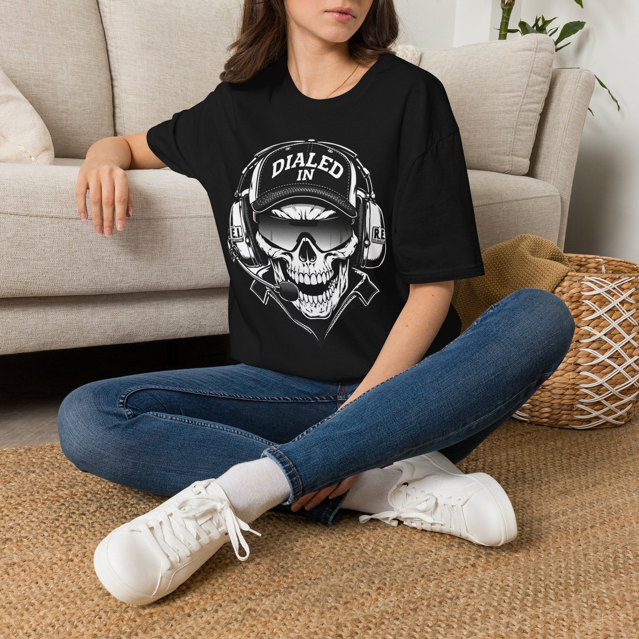 Dialed In Skully D Crew Chief Move or Be Moved Graphic Tee