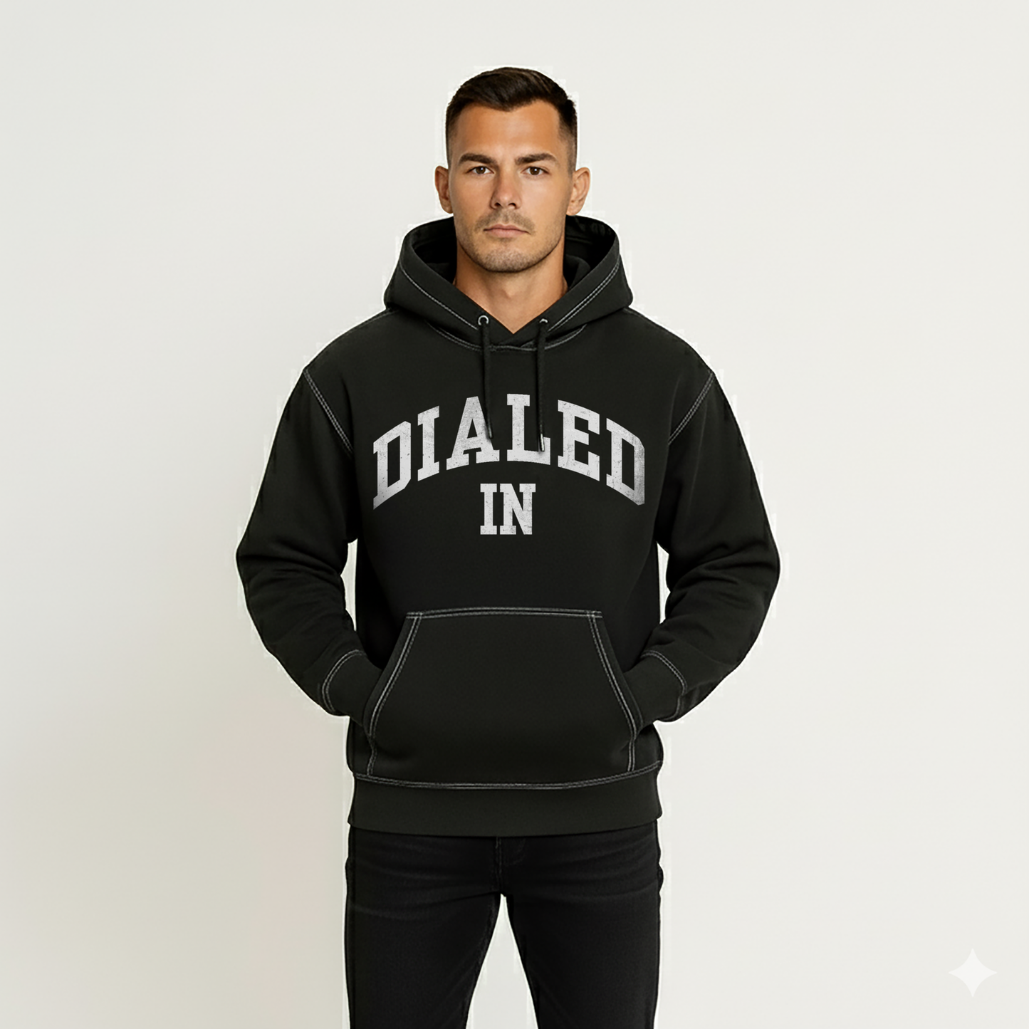 The Heavyweight Champ, Dialed In Vintage Hoodie – 100% Cotton American-Made Fleece