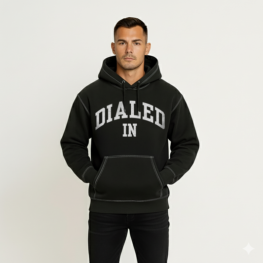 The Heavyweight Champ, Dialed In Vintage Hoodie – 100% Cotton American-Made Fleece