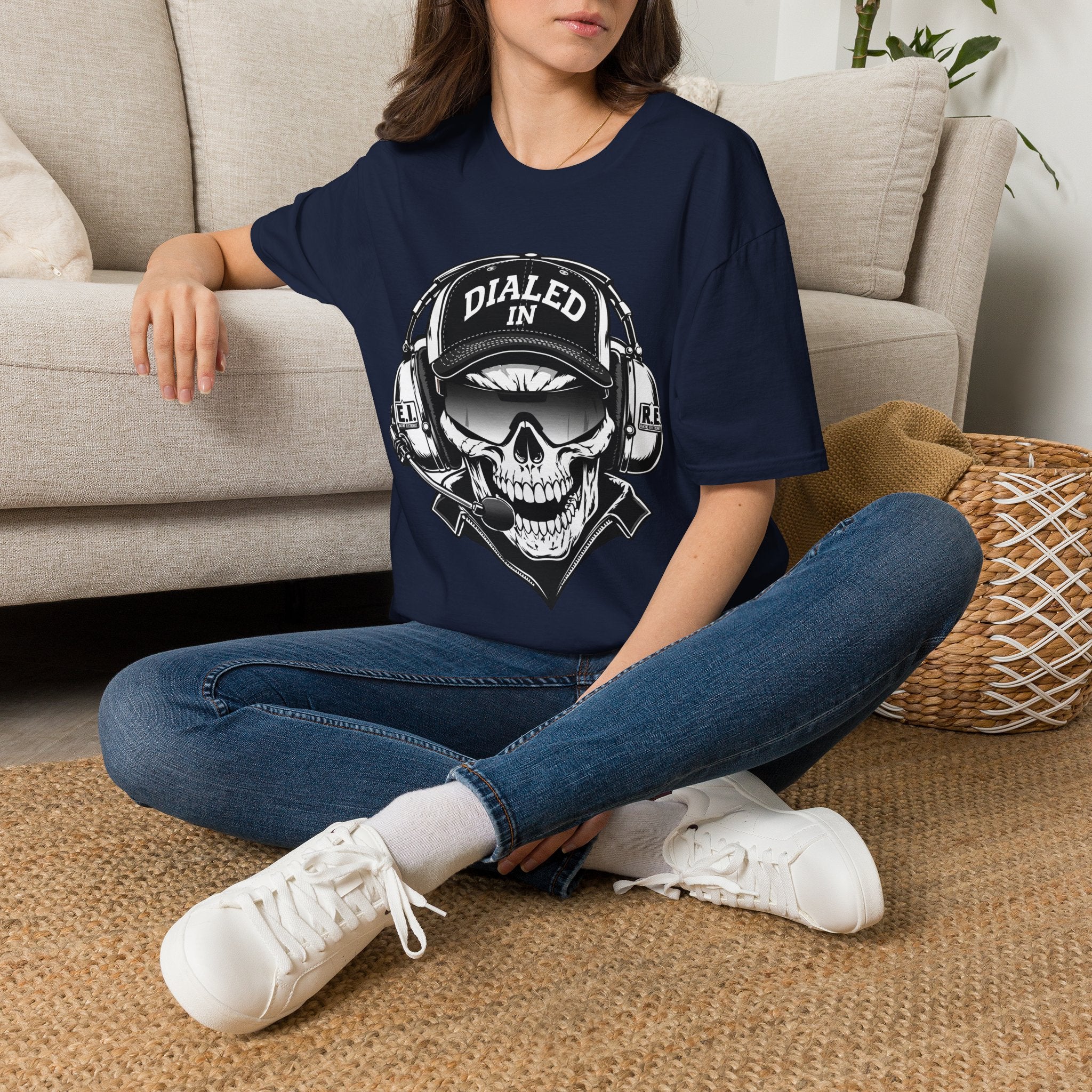Dialed In Skully D Crew Chief Move or Be Moved Graphic Tee