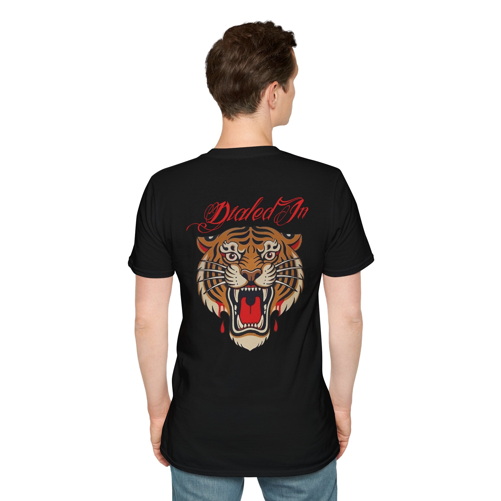 Tattoo Tiger, Unisex Softstyle T-Shirt, Casual Tee, Gift for Him, Car Enthusiast Shirt, NASCAR, Pit Crew, Racing