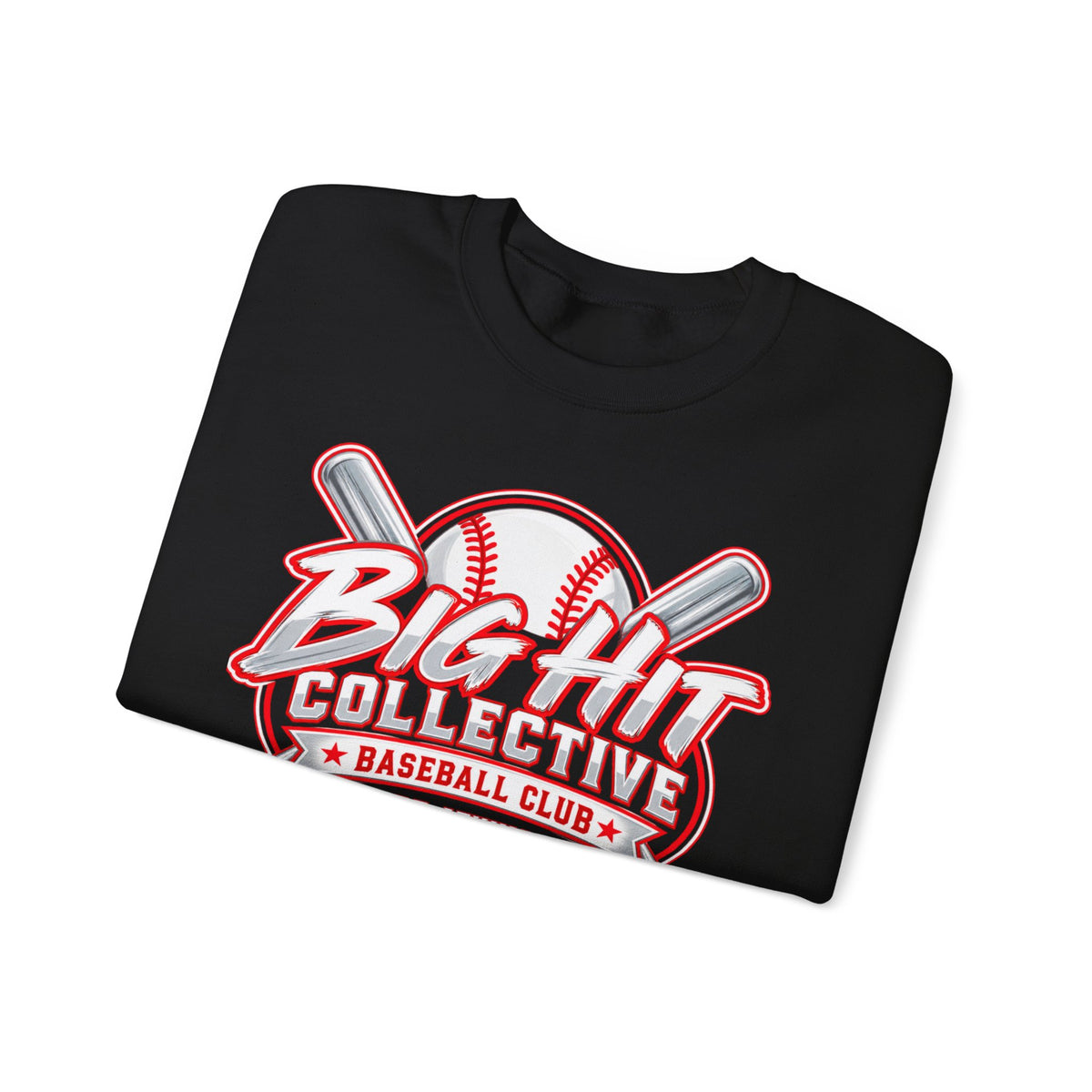 Baseball Crewneck Sweatshirt – “Big Hit Collective” Team Logo Pullover