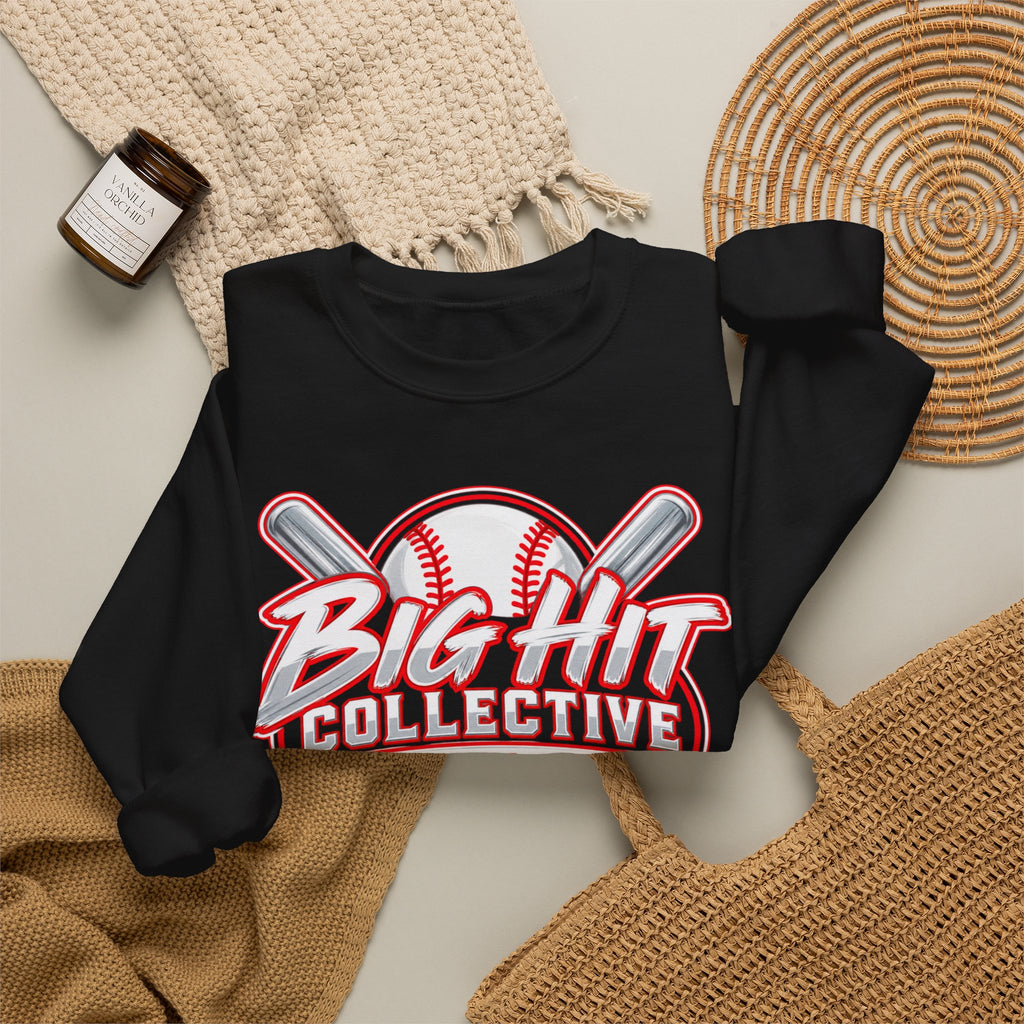 Baseball Crewneck Sweatshirt – “Big Hit Collective” Team Logo Pullover