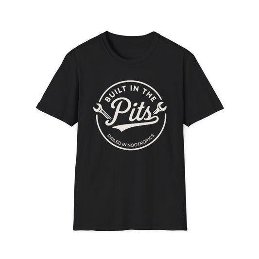 Built in the Pits Unisex Softstyle T-Shirt, Casual Tee, Gift for Him, Car Enthusiast Shirt, NASCAR, Pit Crew, Racing